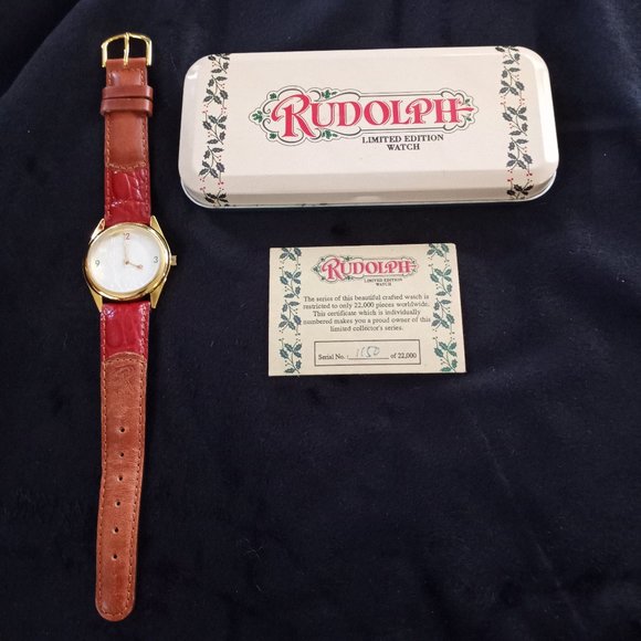 1993 Collector's Rudolph Holiday Watch (Leather band) - Picture 1 of 4